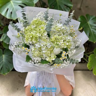 Bouquet of natural flowers to wish you a happy birthday