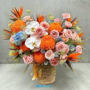 Congratulations flower basket saigon