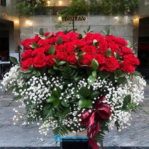 Rose flower basket saigon