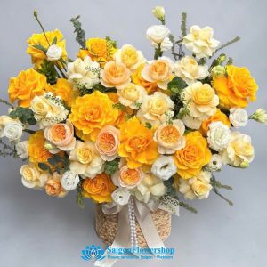 Same day flower basket delivery saigon