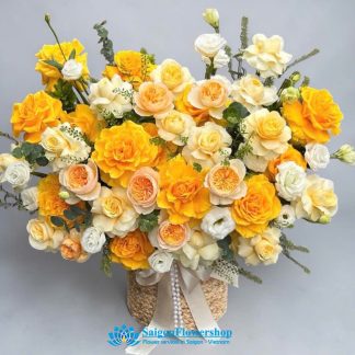 Same day flower basket delivery saigon